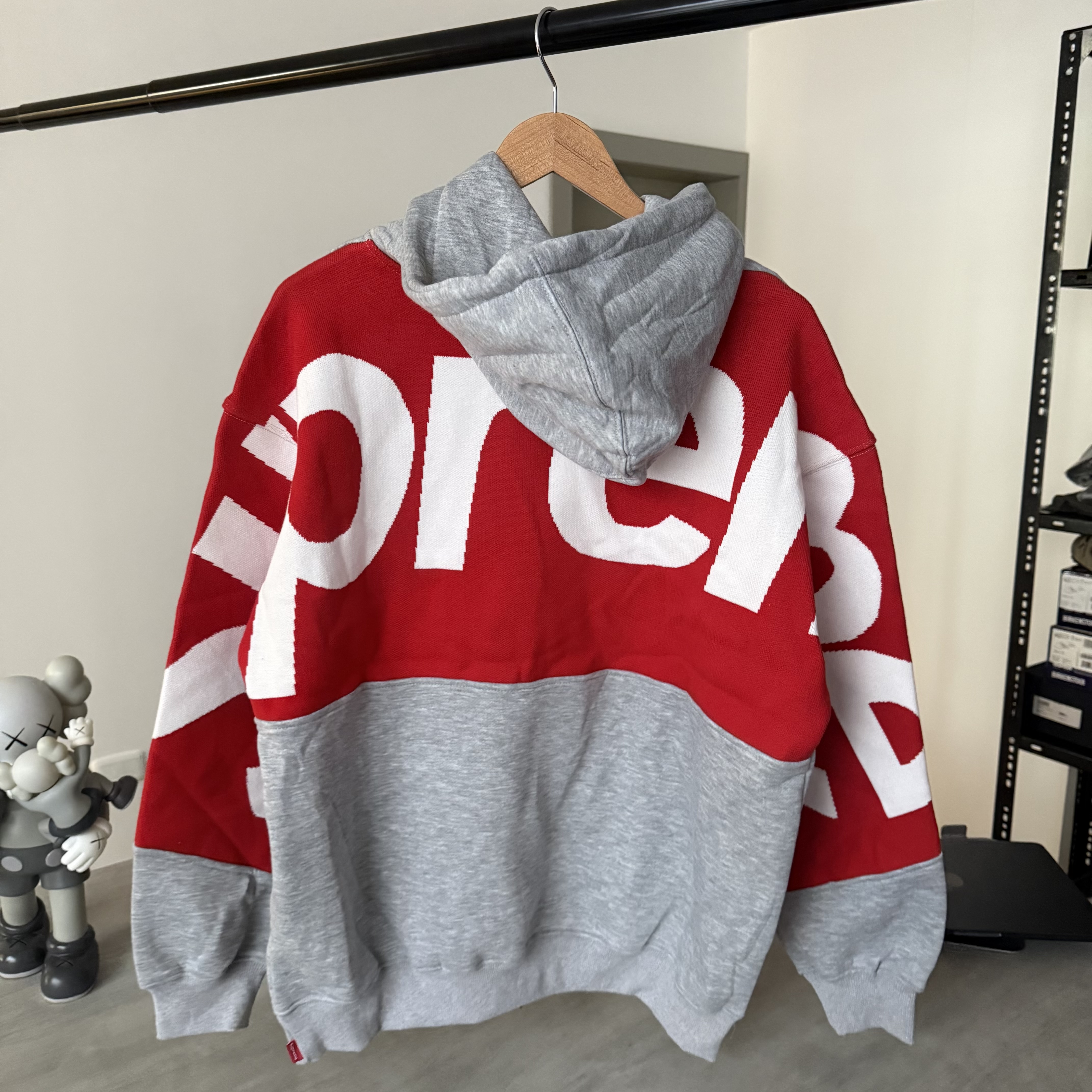 SUPREME BIG LOGO JACQUARD HOODED