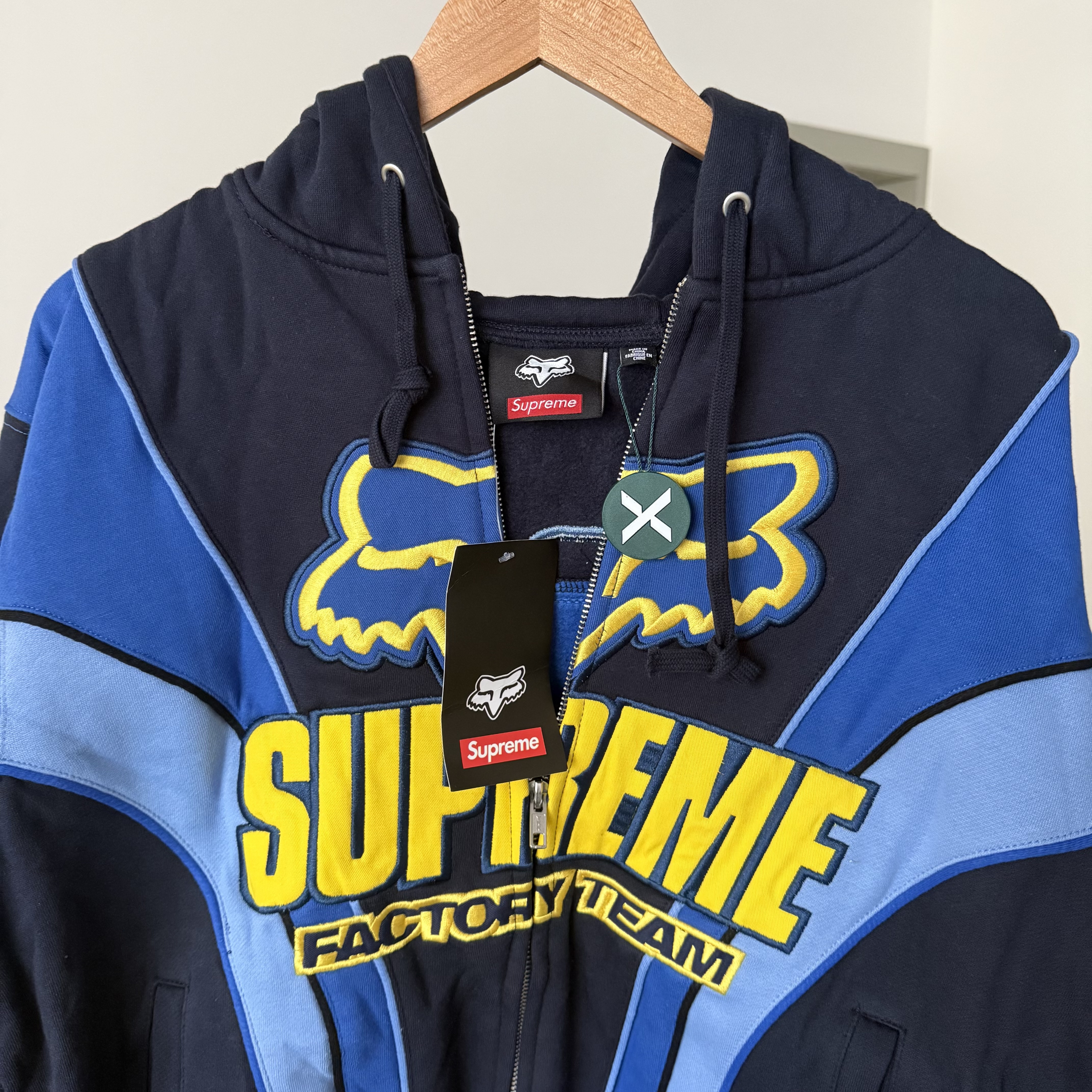 Imagen 4 de Supreme Fox Racing Zip Up Hooded Blue