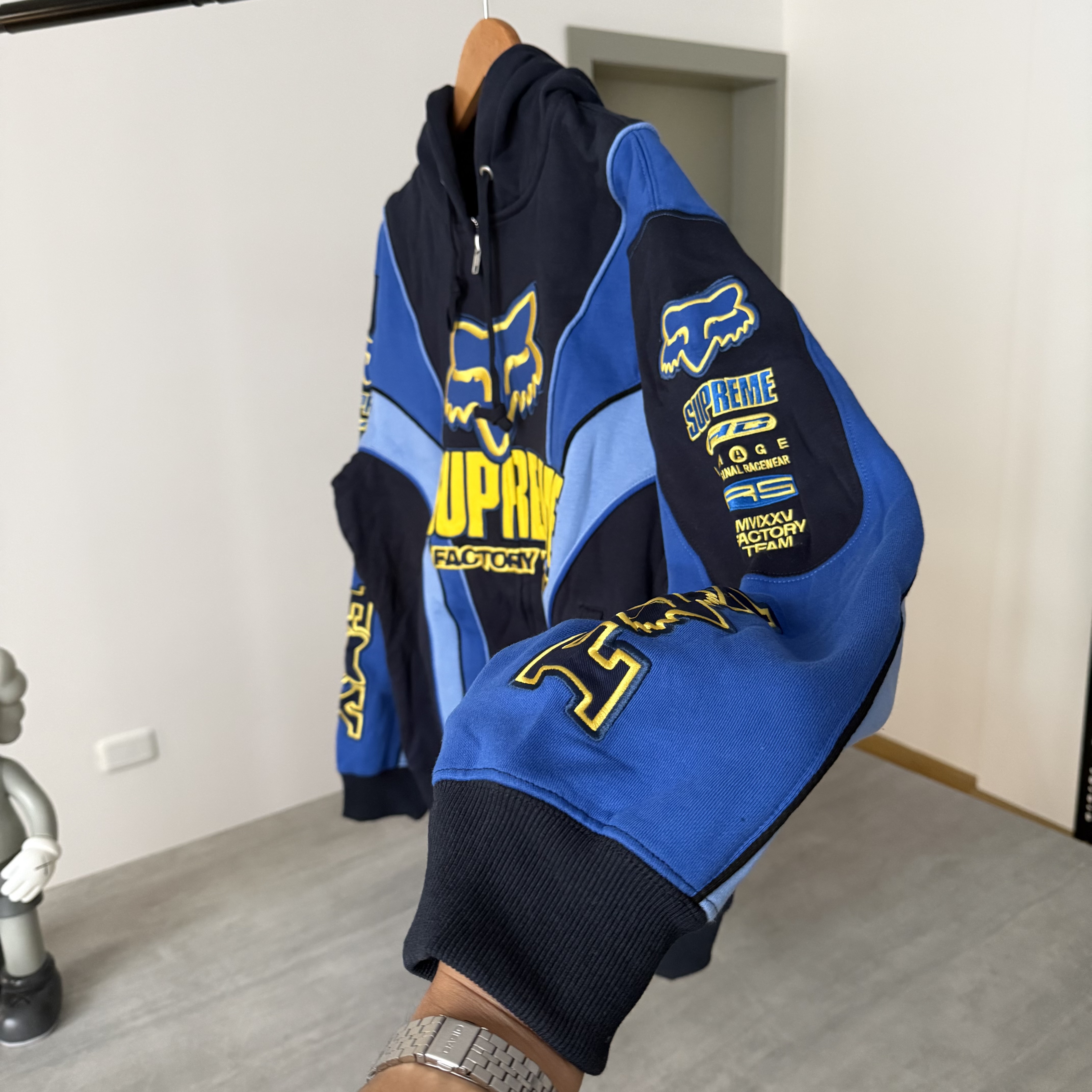 Imagen 2 de Supreme Fox Racing Zip Up Hooded Blue