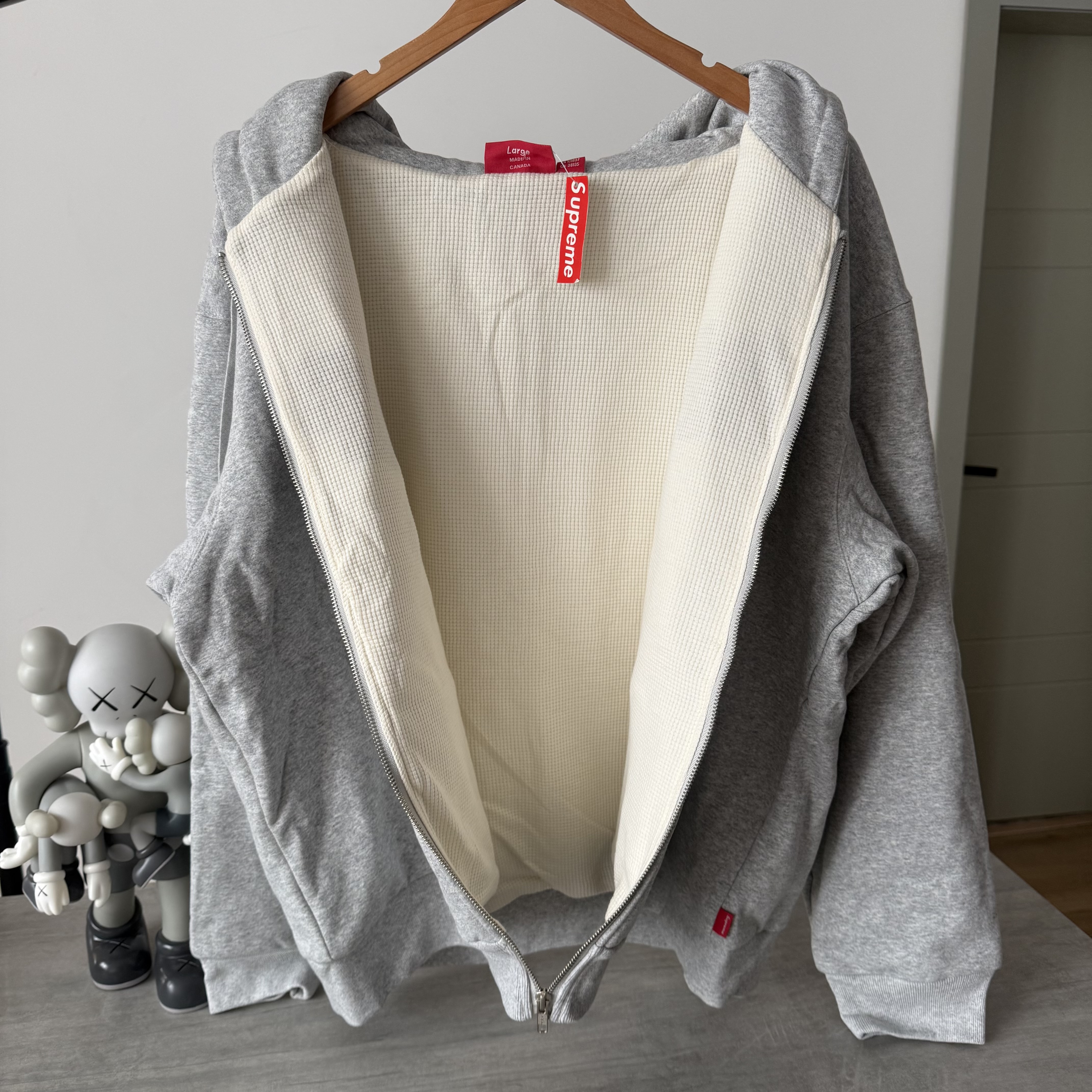Imagen 2 de Supreme Arc Thermal Zip Up Hooded Heather Grey